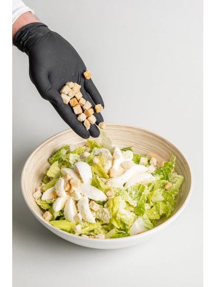 Caesar´s salad with eggs, parmesan cheese and bread croutons