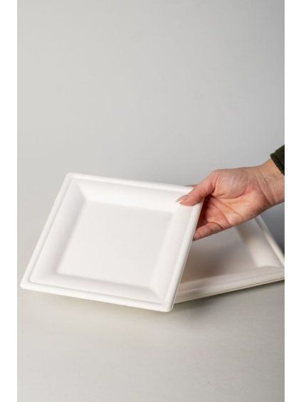 BIO plate made from sugarcane, 20×20 cm