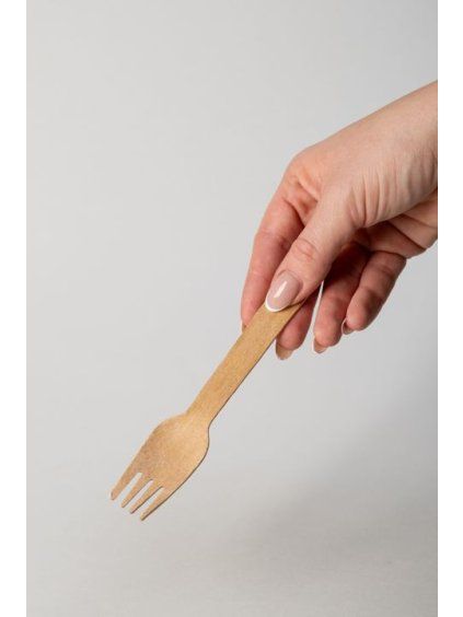 Wooden fork cutlery