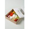 Vegetable crudités with hummus, yoghurt dip with chives