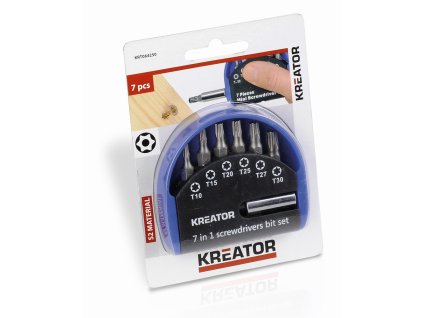 Sada bitů 7 ks TORX KREATOR KRT064250