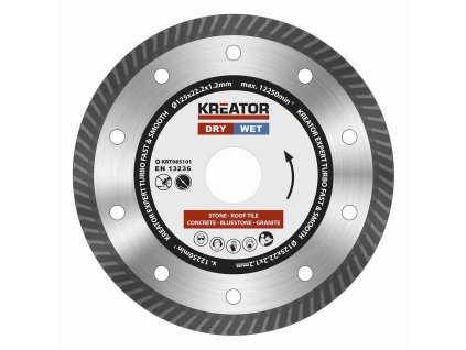 Diamantový kotouč celoobvodový 125mm EXPERT TURBO KREATOR KRT085101