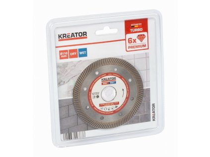 Diamantový kotouč celoobvodový 110mm PREMIUM TURBO KREATOR KRT088100