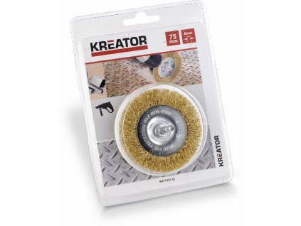 Brusný měděný kartáč 75mm KREATOR KRT150110