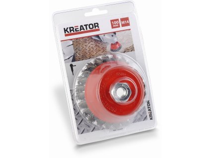 Brusný copánkový kartáč M14-100mm KREATOR KRT150205