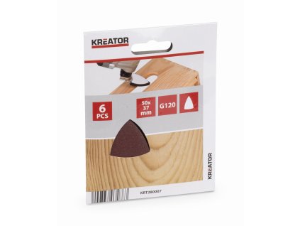 Brusný papír 50mm prstového tvaru G120 6ks KREATOR KRT280007