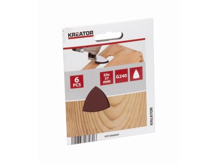 Brusný papír 50mm prstového tvaru G240 6ks KREATOR KRT280009