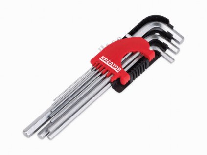 Sada klíčů HEX dlouhé 9ks 1,5-10 KREATOR KRT408301