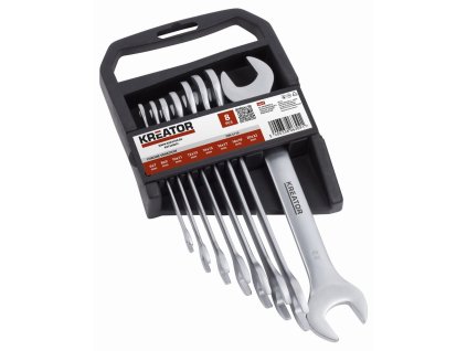 Sada oboustranných otevřených klíčů 6-22mm - 8ks KREATOR KRT500001