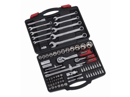 80-ti dílná gola sada 1/2" , 1/4" v kufru KREATOR KRT500120