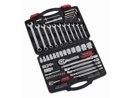 77-dílná gola sada 1/2" , 1/4" v kufru KREATOR KRT500121