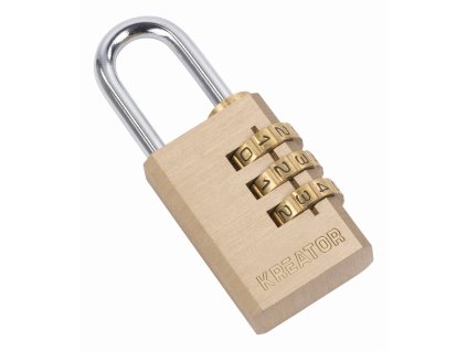 Visací zámek kombinační 40mm trojmístný kód KREATOR KRT557010