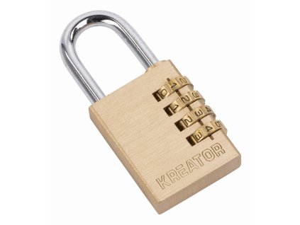 Visací zámek kombinační 60mm čtyřmístný kód KREATOR KRT557011
