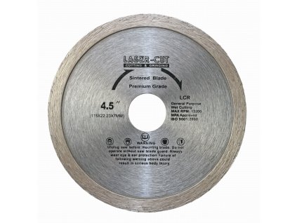 Diamantový kotouč celoobvodový 115 x 22,23 x 7mm LCR LASER-CUT L00101