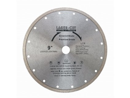 Diamantový kotouč celoobvodový 230 x 22,23 x 7mm LCR LASER-CUT L00105