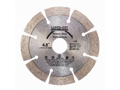 Diamantový kotouč segmentový 115 x 22,23 x 12mm LSS LASER-CUT L00106