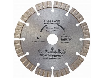 Diamantový kotouč segmentový 150 x 22,23 x 12mm LST LASER-CUT L00113