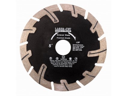 Diamantový kotouč segmentový 125 x 22,23 x 7mm LSP LASER-CUT L00122