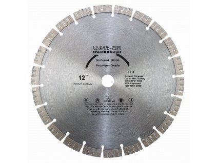 Diamantový kotouč segmentový 300 x 25,4 x 10mm LST LASER-CUT L001230