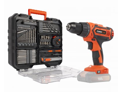 Aku šroubovák / vrtačka 20V  plus  78ks přísl. v kufru (bez AKU) POWERPLUS POWDP15110