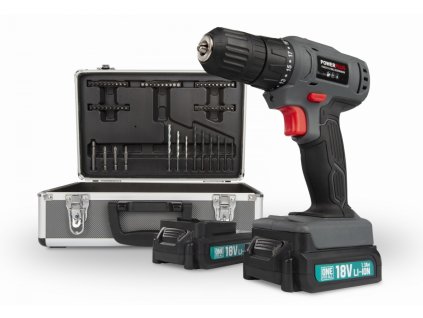 Aku šroubovák / vrtačka 18V LI-ION  plus  153ks příslušenství POWERPLUS POWESET1