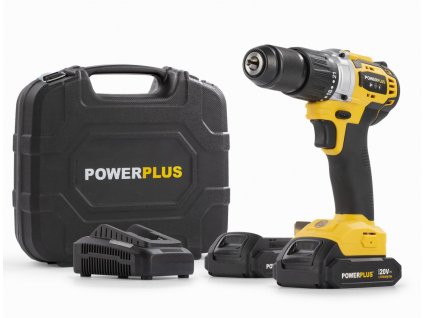 Aku šroubovák / vrtačka s příklepem bezuhlíková 20V 2BAT POWERPLUS POWX00512