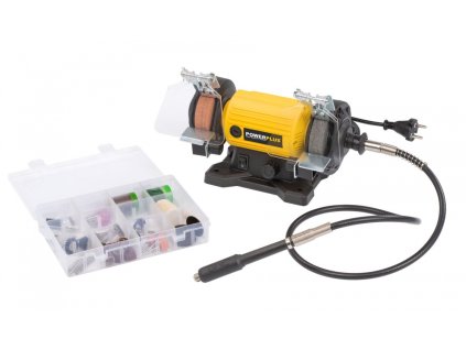 Dvoukotoučová bruska s flexibilní hřídelí 120W POWERPLUS POWX1280