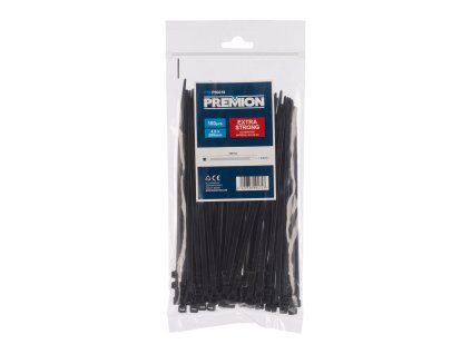Stahovací pásky černé 4,8 x 200mm 100ks PREMION PREP00019