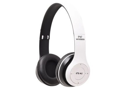 Bezdrátová sluchátka P47 - Bílá  P47W