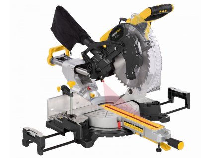 Pokosová pila s potahem a oboustranným náklonem 2 200W / 305mm POWERPLUS POWX075750DB (Varianty Nový)