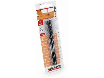 2 ks HEX Vrtáků do kamene a zdiva 8.0 x 120 mm KREATOR KRT011404