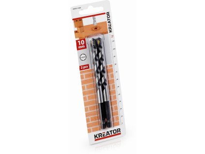 2 ks HEX Vrtáků do kamene a zdiva 10 x 120 mm KREATOR KRT011405
