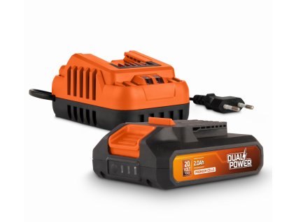 Nabíječka 20V/40V 2.0A  plus  Baterie 20V LI-ION 2,0Ah POWERPLUS POWDP90620