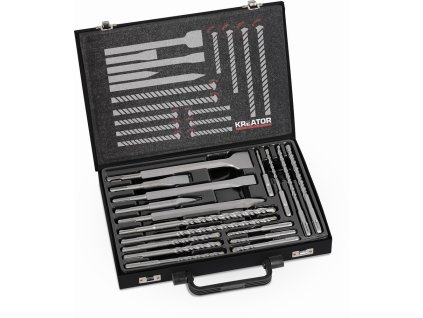 17-ti dílná sada SDS Plus vrtáků / sekáčů KREATOR KRT012801