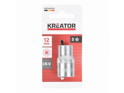 Nástrčná hlavice (ořech) 12mm 1/2" KREATOR KRTH30703