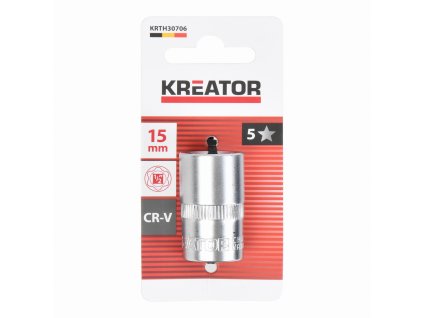 Nástrčná hlavice (ořech) 15mm 1/2" KREATOR KRTH30706