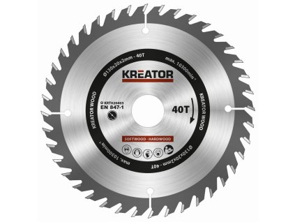 Pilový kotouč na dřevo 130mm, 40T KREATOR KRT020403