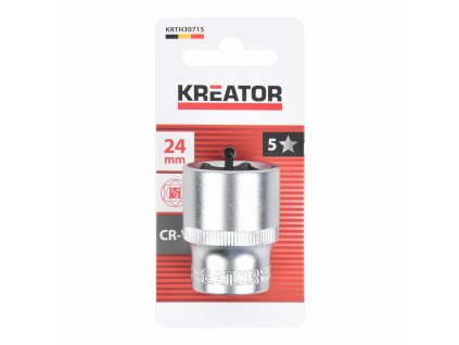 Nástrčná hlavice (ořech) 24mm 1/2" KREATOR KRTH30715