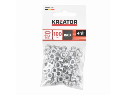 Nýtovací očka hliník 4,5mm 100ks KREATOR KRTH62503