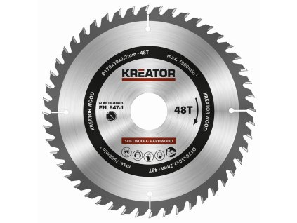 Pilový kotouč na dřevo 170mm, 48T KREATOR KRT020413