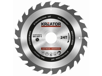 Pilový kotouč na dřevo 190mm, 24T KREATOR KRT020416