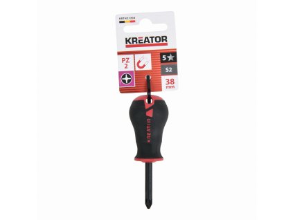 Šroubovák krátký PZ2 38mm KREATOR KRTH21204