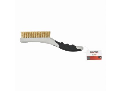 Ruční drátěný mosazný kartáč, plastový KREATOR KRTH50006