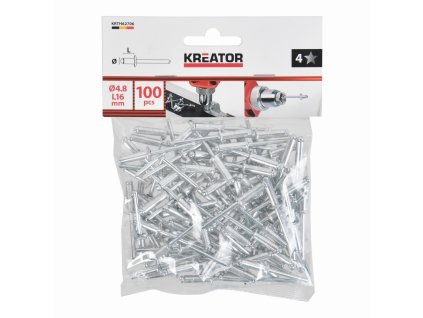 Trhací nýty 4,8x16mm 100ks KREATOR KRTH62706