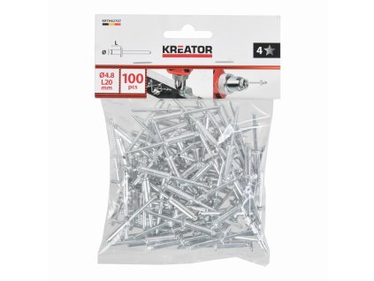 Trhací nýty 4,8x20mm 100ks KREATOR KRTH62707