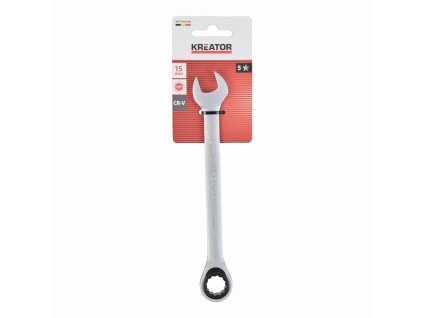 Oboustranný klíč očko-ráčna/otevřený 15 mm KREATOR KRTH30508