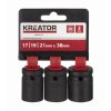 3ks nástrčných hlavic 17-19-21mm 1/2" KREATOR KRT095100