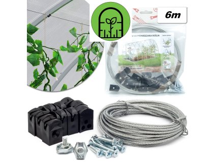 -Súprava na viazanie rastlín do dĺžky skleníka 6m