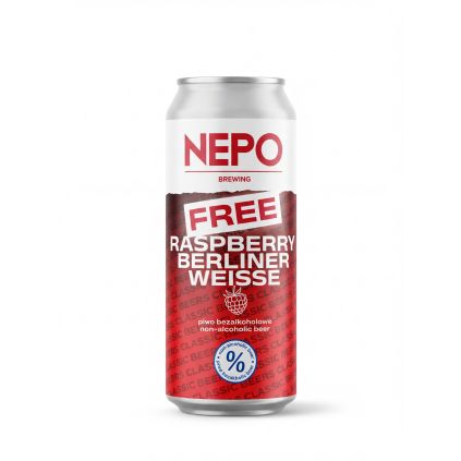 Nepo Free Raspberry 0,5 plechovka