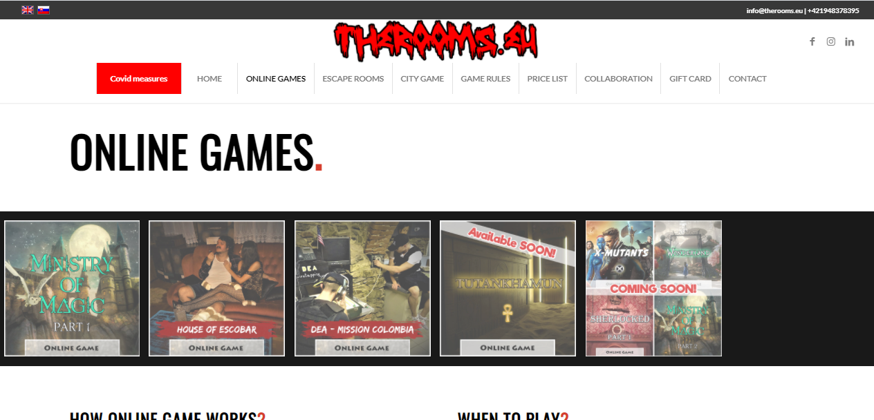 All online games from TheRooms.eu